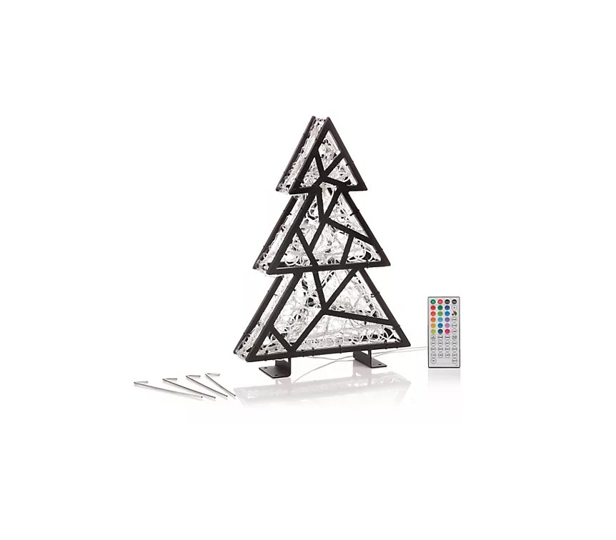 LUMIDA Xmas Design Dekobaum Acryl Design schwarz Fensterdeko Gartendeko Weihnachten mittel