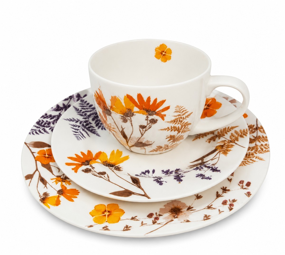 Kaffeeservice 12-teilig Wildblumen – Porzellan Set
