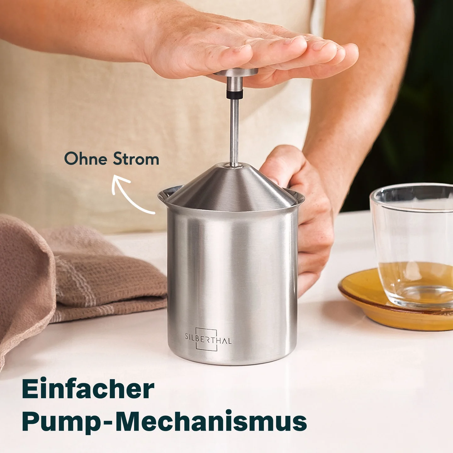 Milchaufschäumer Edelstahl Silberthal Barista - elektrisch für Latte & Cappuccino