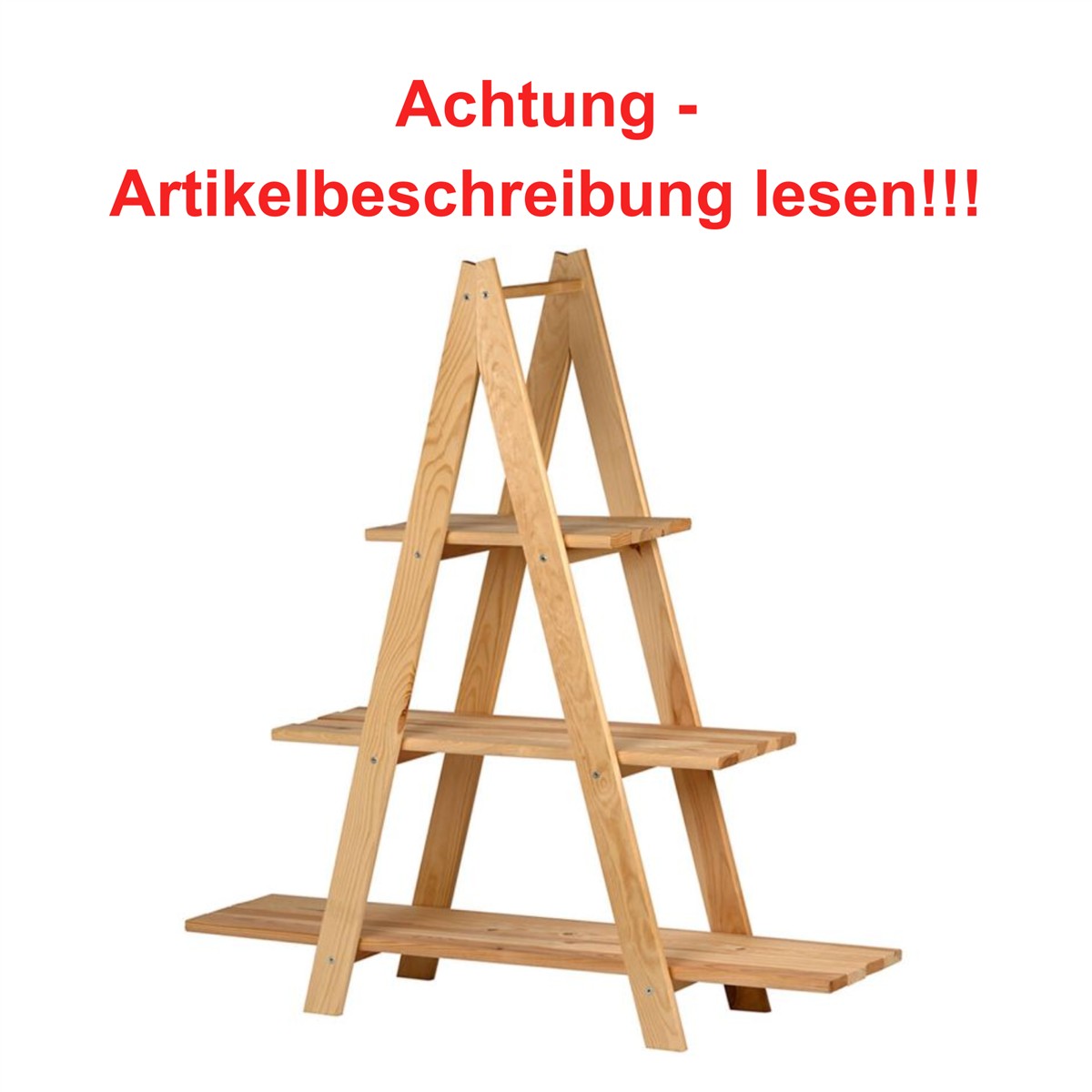 Holzleiter, Mehrzweckleiter, Holzstufen, Leiter mit Stufen, Naturholz