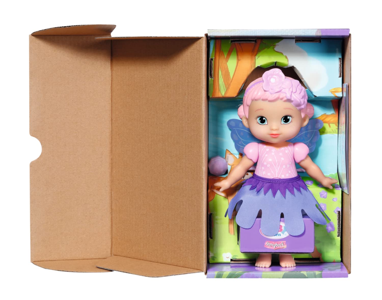 Zapf Creation 833780 BABY born Storybook Fairy Violet Feen-Puppe mit Flügeln Farbwechsel Tattoo Feenlicht Zauberstab Spielpuppe