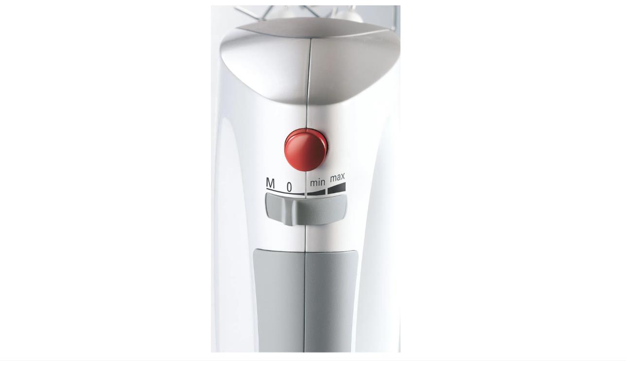 Bosch CleverMixx MFQ3010 Handmixer, Weiß, 70x184x140mm 2 Stufen Turbo Knethaken Schneebesen