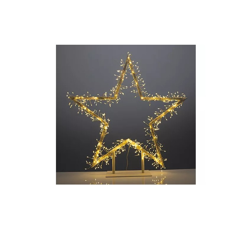 LUMIDA Xmas 2in1 LED Metallstern Fensterdeko Weihnachten Outdoor Gartendeko