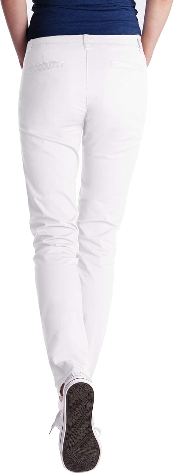 Fraternel Chino Damenhose Stoffhose normal Waist weiss Gr. 34/XS