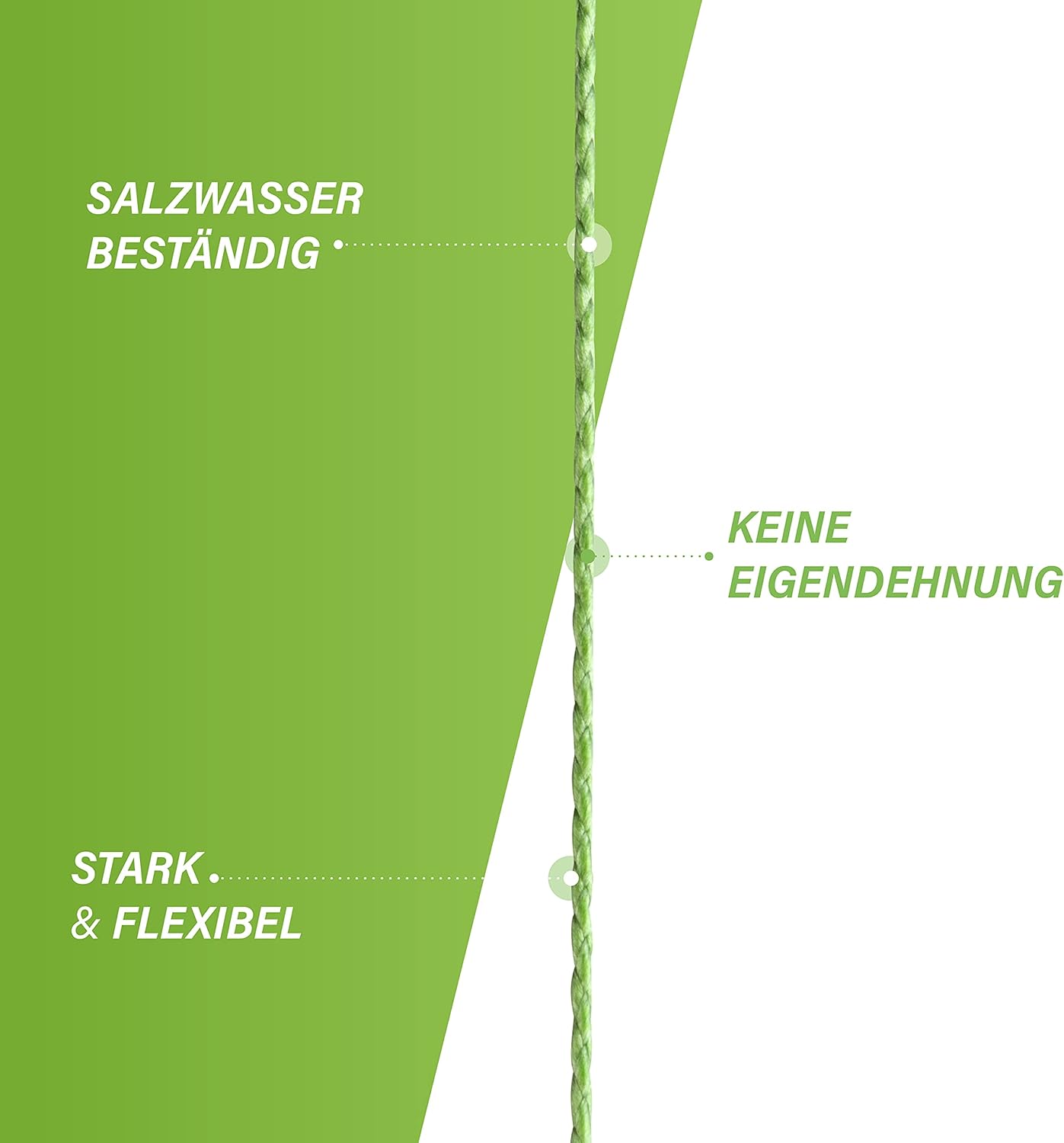 Frambay Geflochtene Angelschnur mit starker 4-Fach Flechtung I Angelschnur geflochten und flexibel Fishing Line Angelsehne Angel Schnur - 500m
