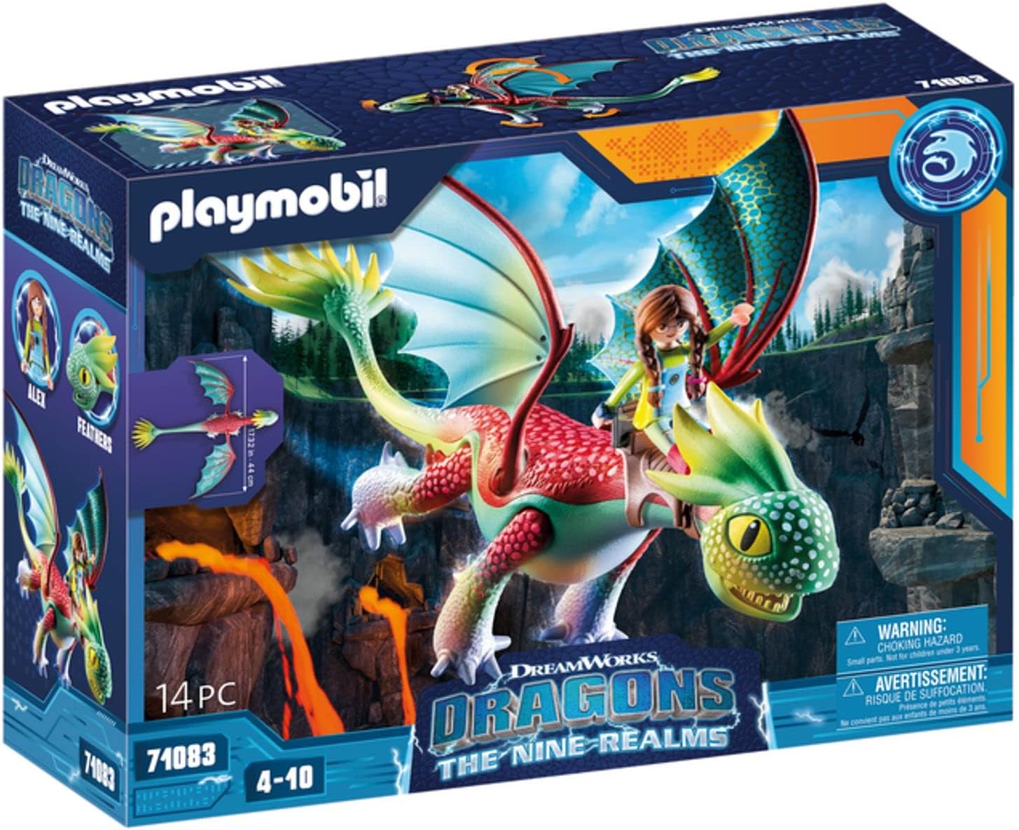 PLAYMOBIL DreamWorks Dragons 71083 The Nine Realms Dragons-Figur Spielzeug-Drache Spielzeug Drache Drachen zähmen leicht gemacht