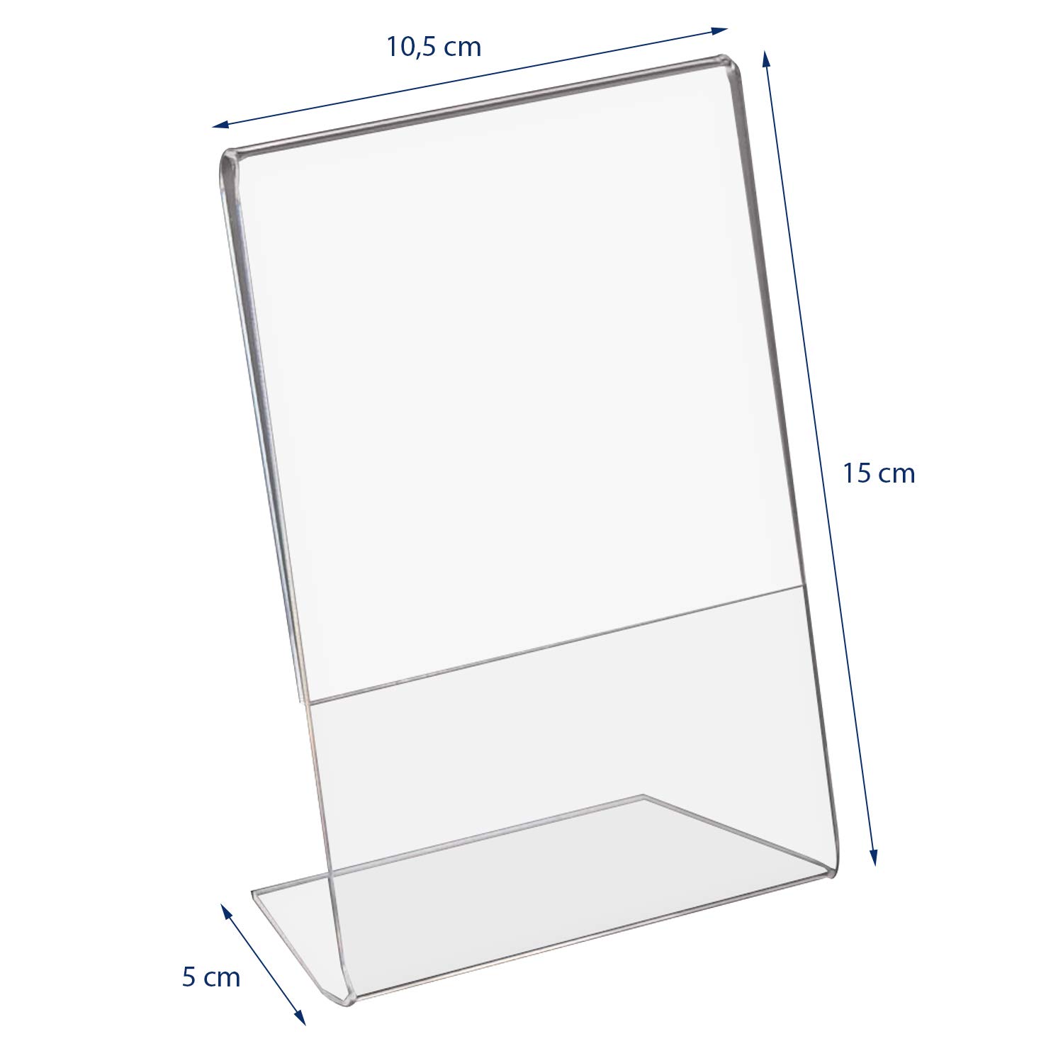 10x HMF Acryl Tischaufsteller schräg DIN A6 Hoch- und Querformat