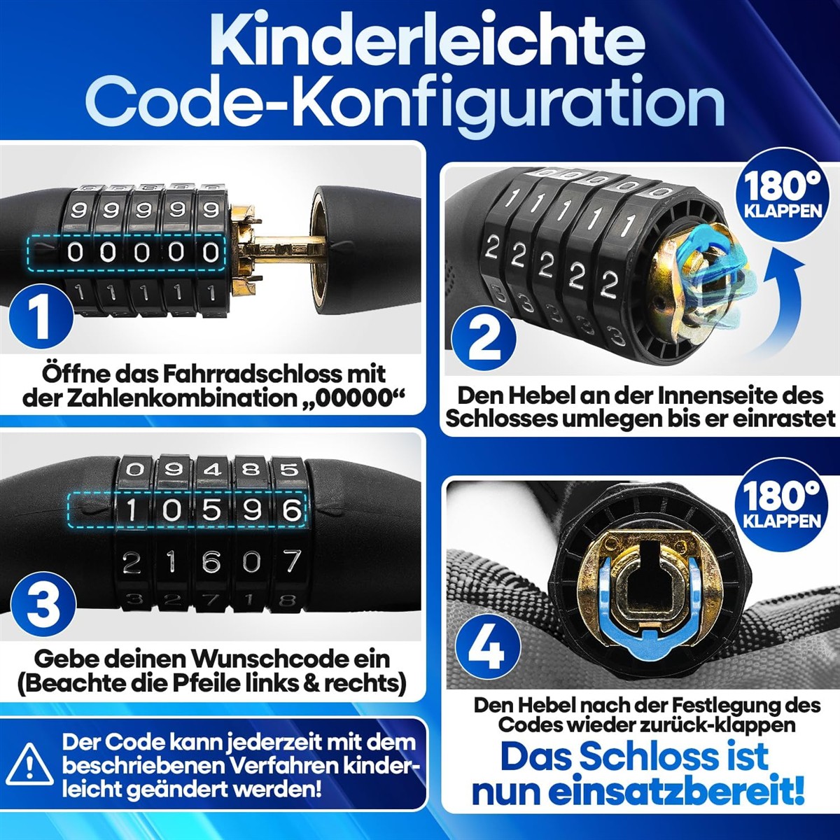 Zahlenschloss, Kombinationsschloss, Sicherheitszylinder, Rätselmechanik, Schloss-Setup