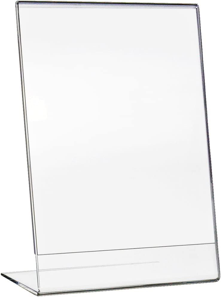 HMF 10x Acryl Tischaufsteller schräg DIN A5 Hochformat