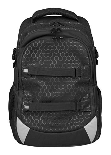 neoxx Active Schulrucksack Lost in black I Schulranzen für die weiterführende Schule I Ergonomischer Rucksack für Jungen und Mädchen I Tornister