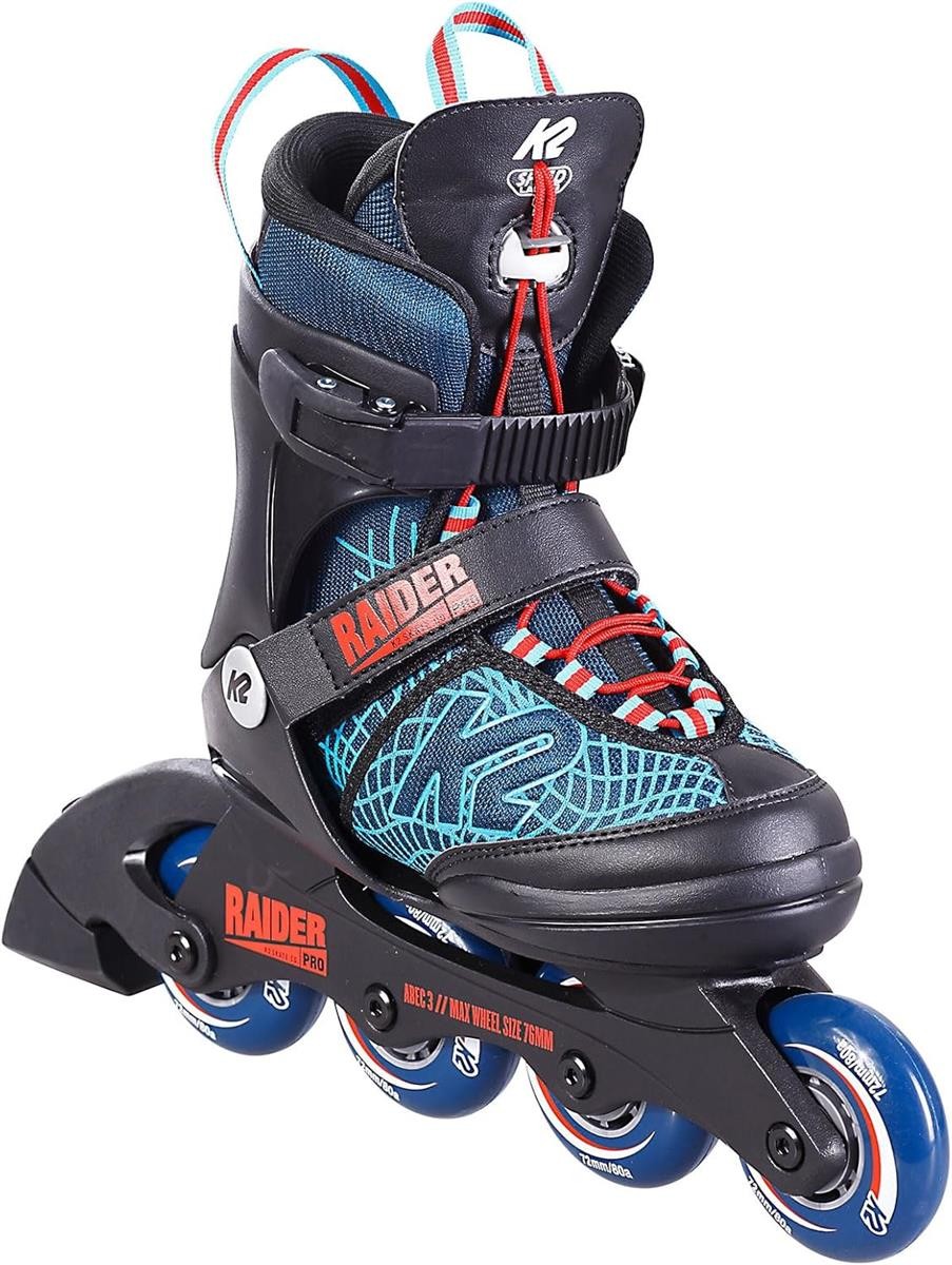 Inline-Skates, Stiefel/Schuh, Blaues Muster, Verstellbarer Riemen, Vier-Rad-Inliner