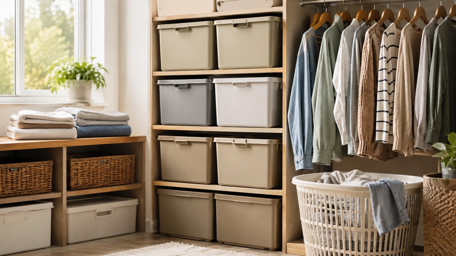 Garderobe, Aufbewahrung, Waschküche, Behälter, Kleidung