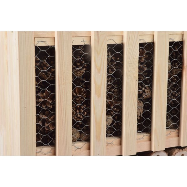 wooden slats, lattice, Hühnerdraht, Belüftung, Feuerholzlagerung