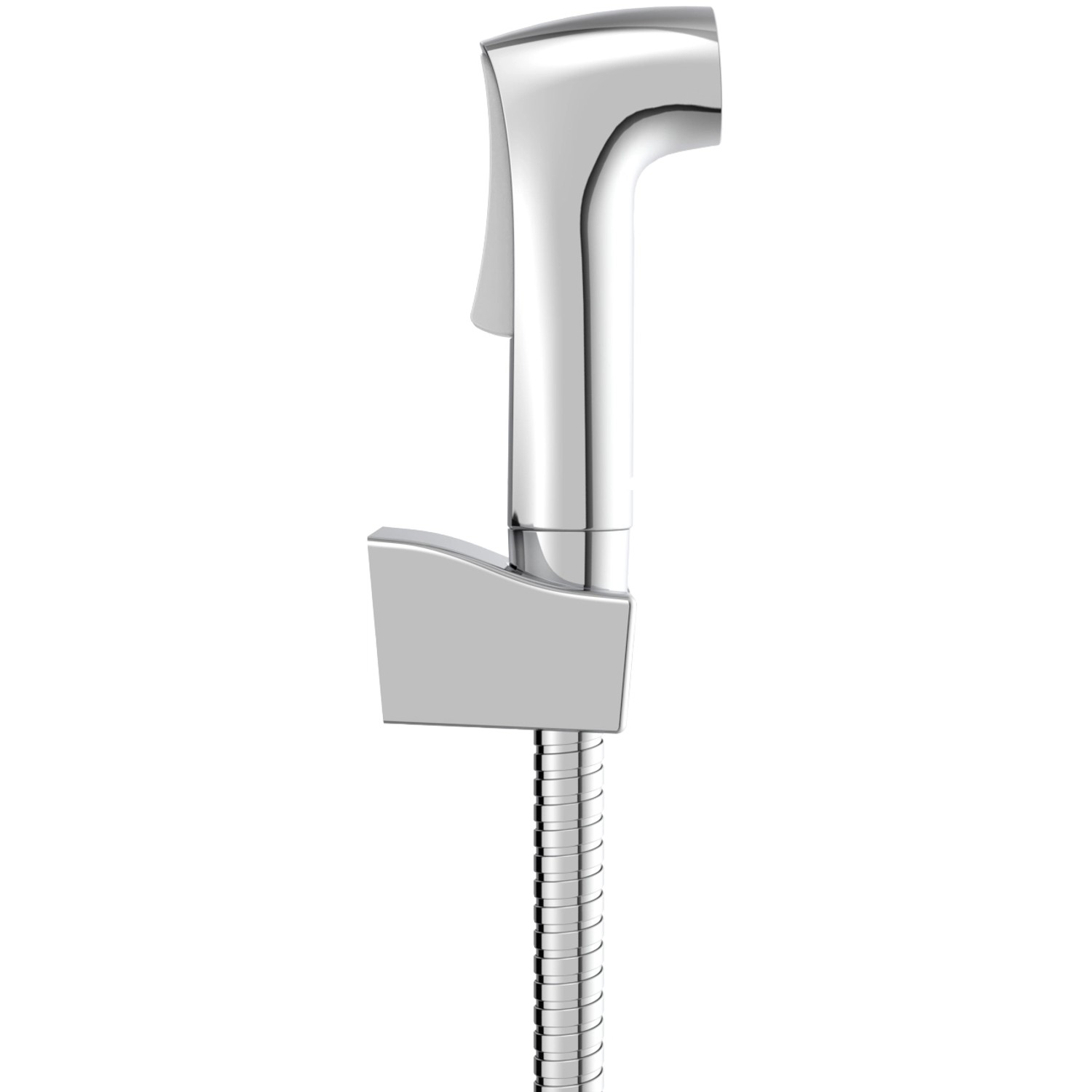 Wenko Bidet Set Watersaving Kunststoff (ABS) 12 x 2.8 x 7 cm Chrom