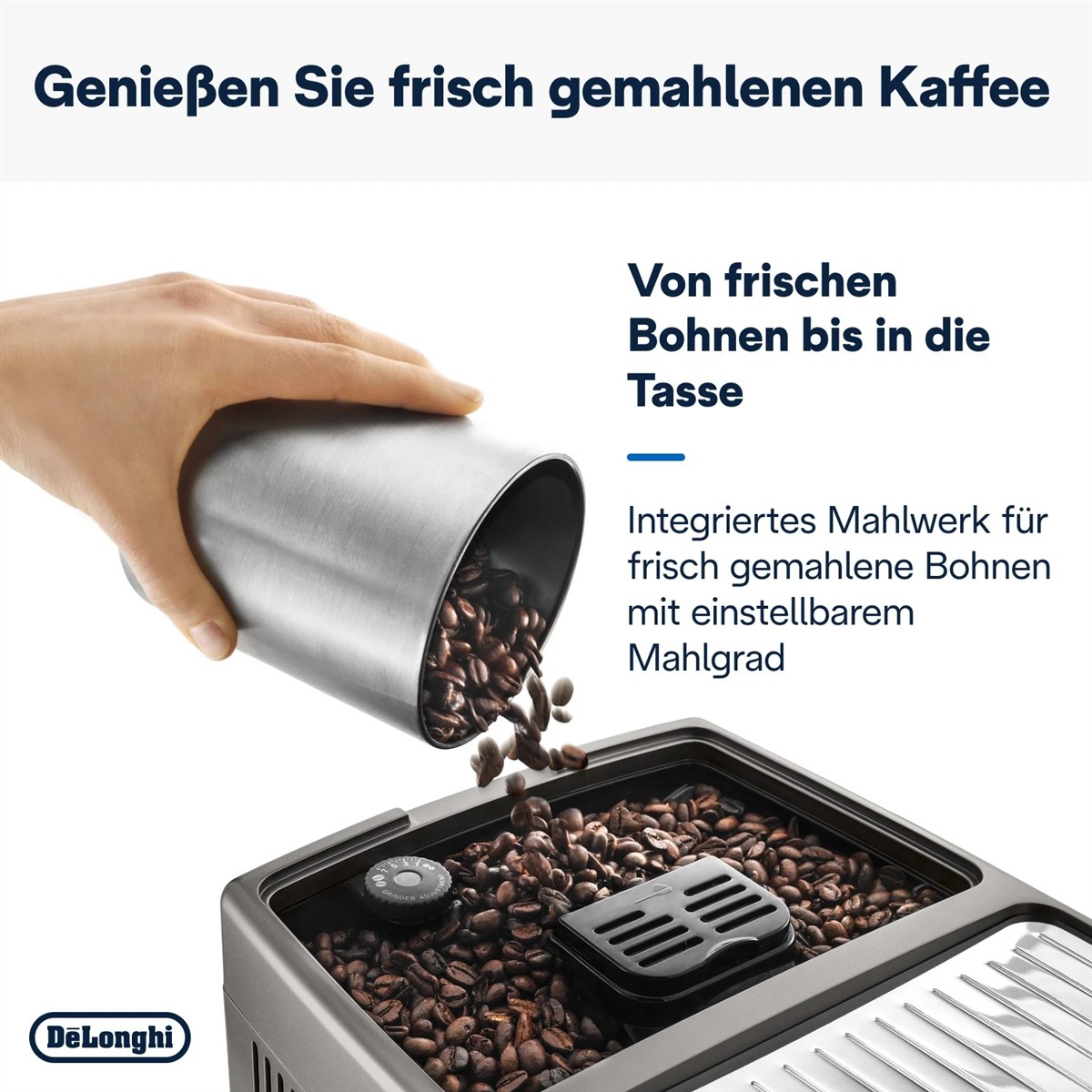 DE'LONGHI Kaffeevollautomat Dinamica Plus Espressomaschine Modell ECAM376.95.T