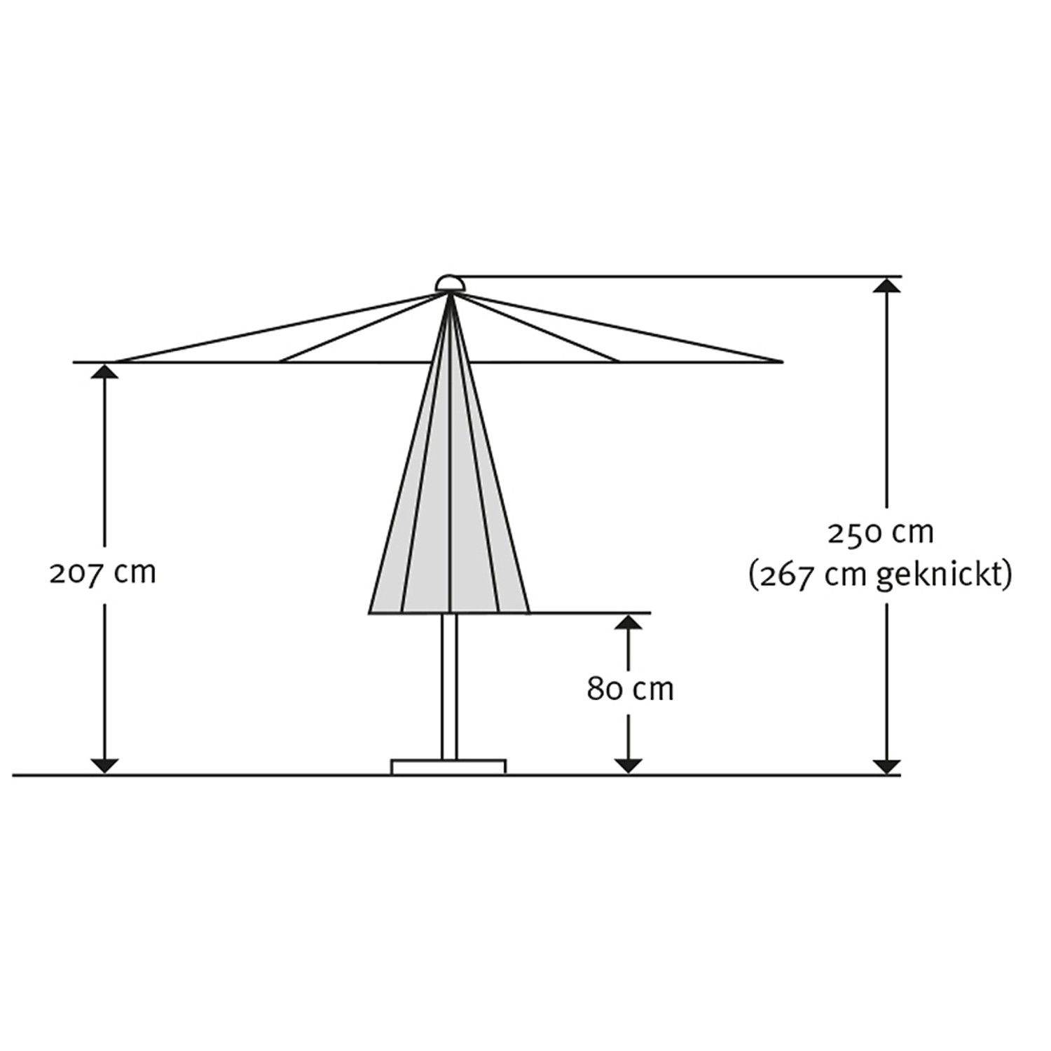 Schneider Sonnenschirm Venedig Anthrazit Ø 270 cm