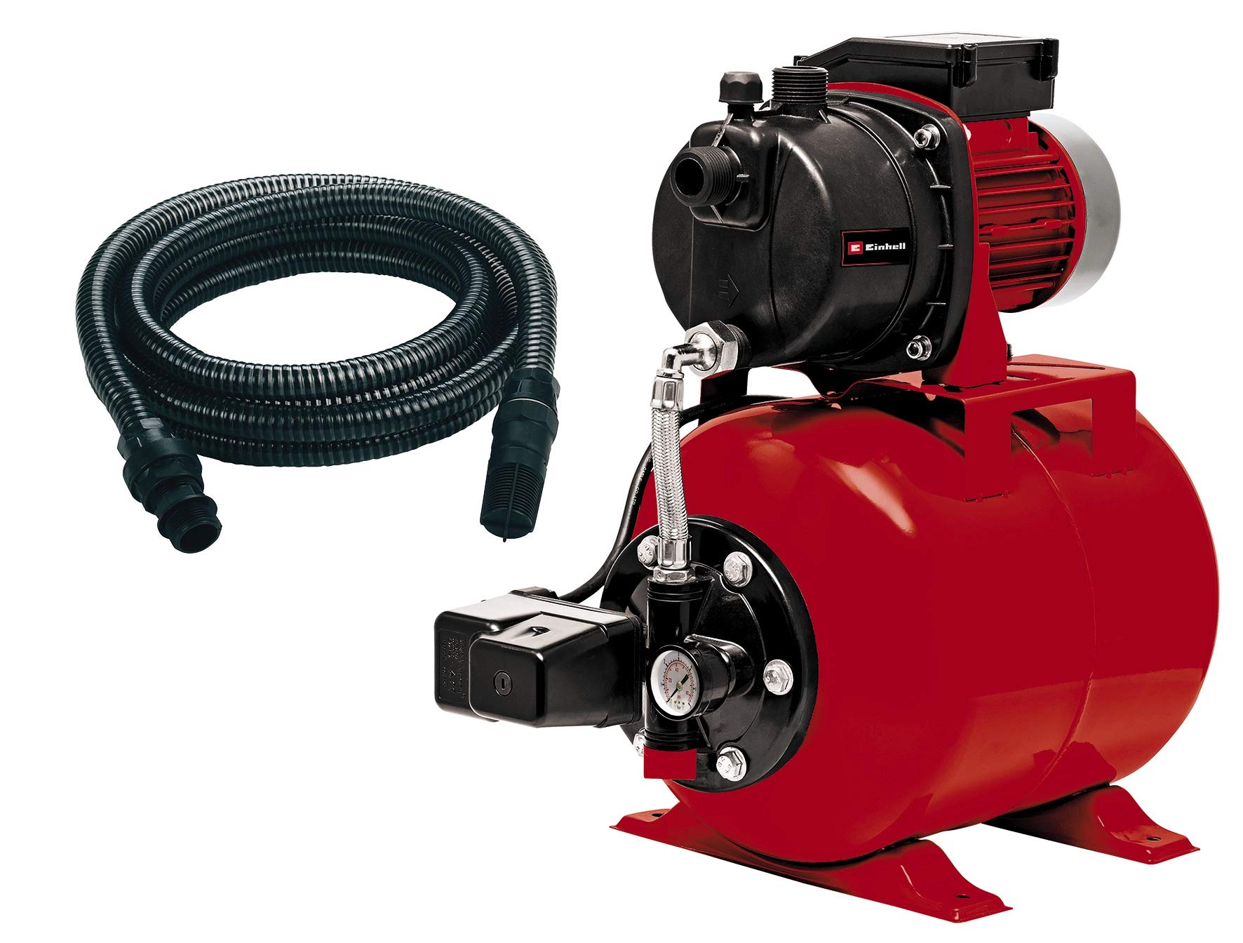 Einhell Hauswasserwerk GC-WW 6538 (650 W, 3,6 bar Druck, 3.800 l/h Förderleistung, integrierter Druckschalter, Manometer, 20l Behälter)