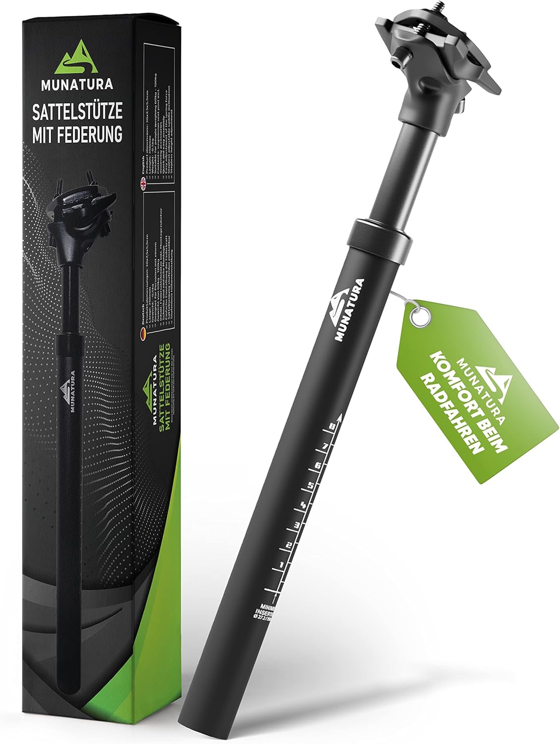 MUNATURA Premium Sattelstütze gefedert Ø 27,2cm