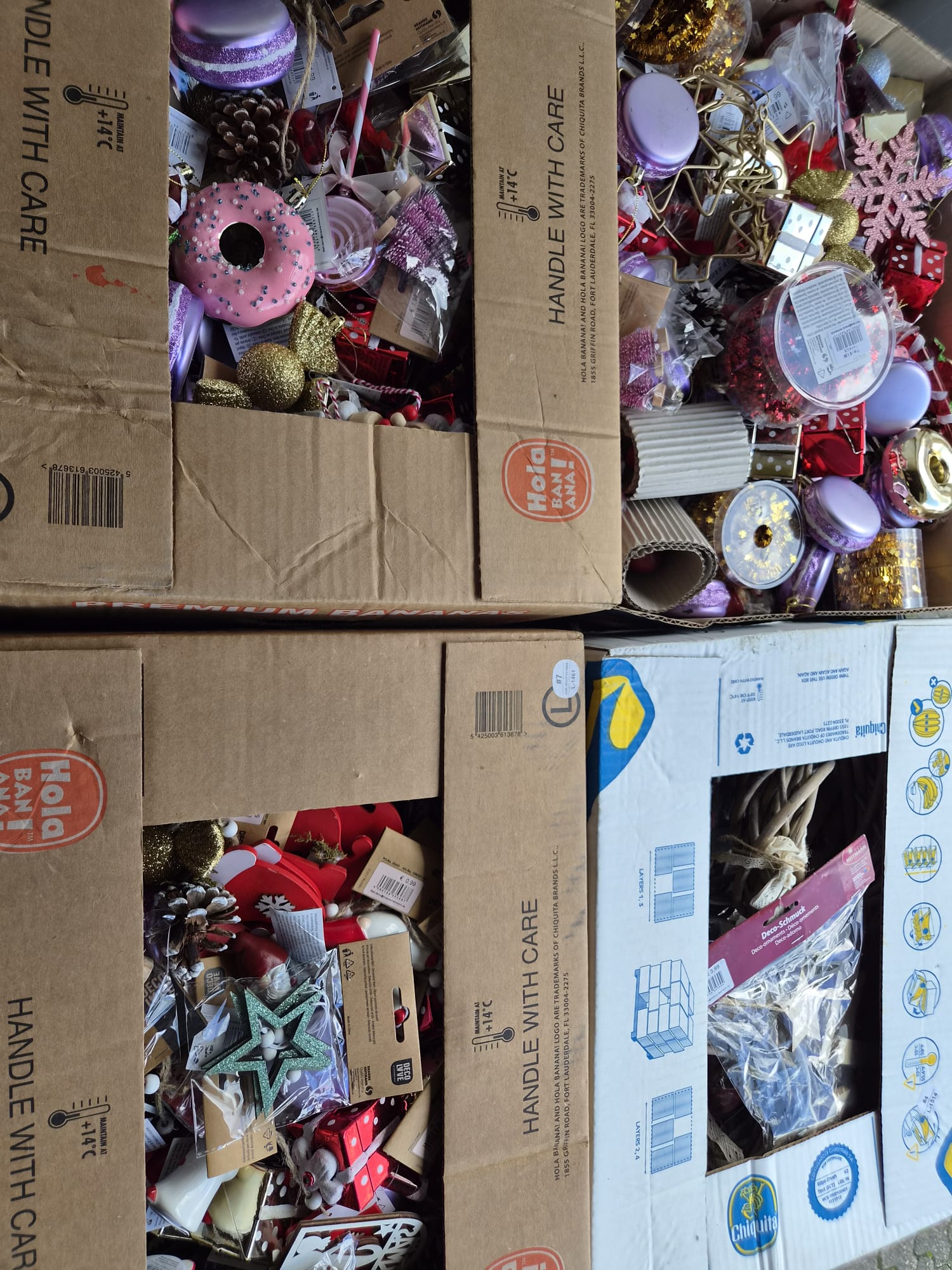 Dekoration, Weihnachtskugeln, Bouquet, Schmuckkiste, Papierboxen
