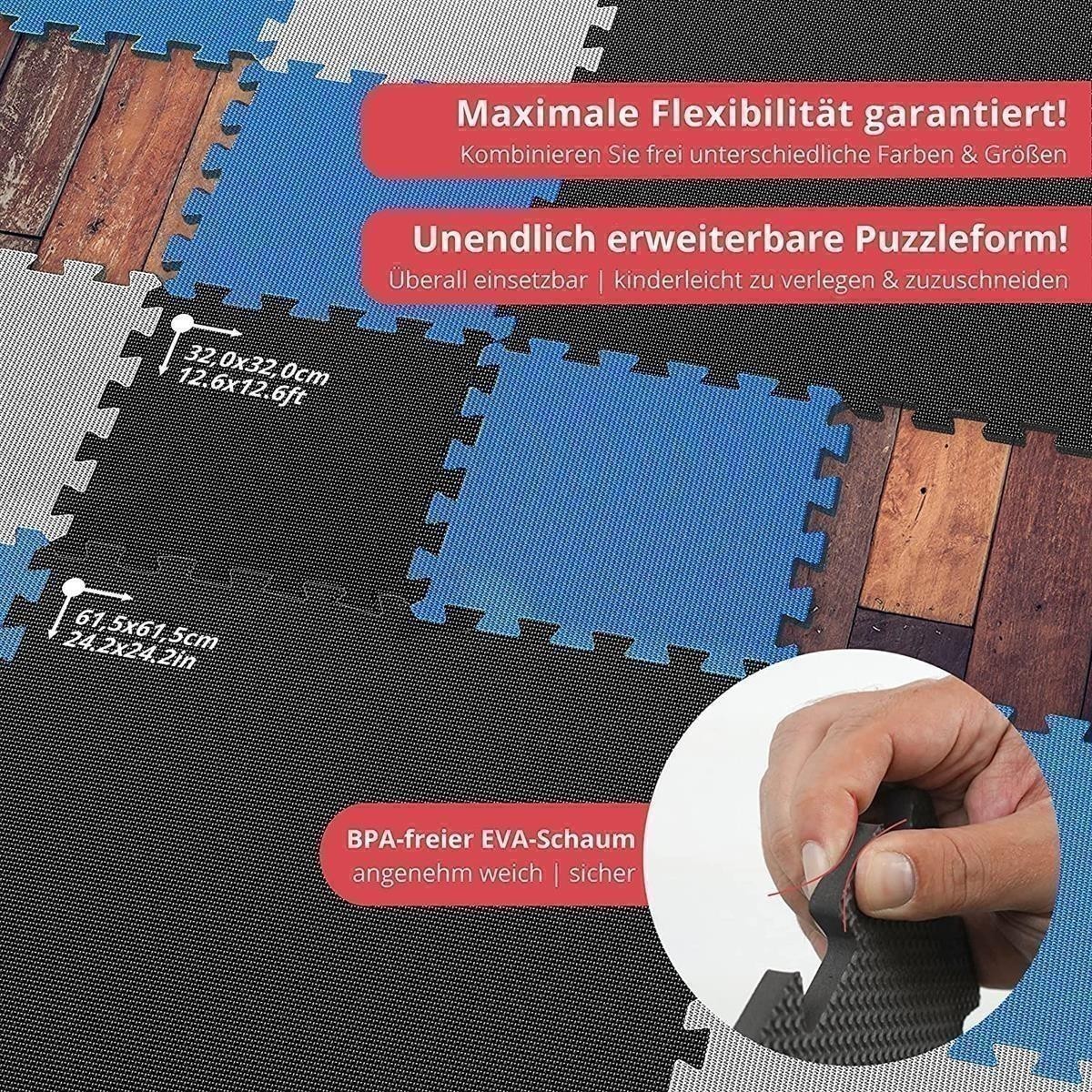 Bodenmatte, Puzzle-Teile, EVA-Schaum, Farbwechsel?, Klicksystem