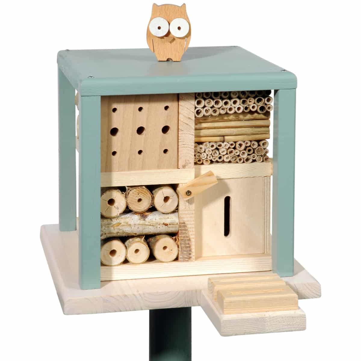 Dobar Insektenhotel „Kubus“ mit Ständer Bienenhotel Insektenhotelbar #D323