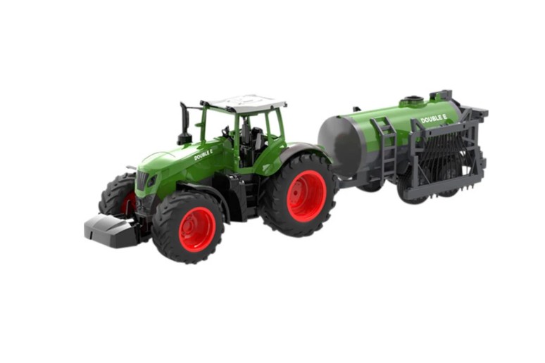 Traktor, Lange Heckaufbau, Tankanhänger, Landwirtschaft, grün-rot