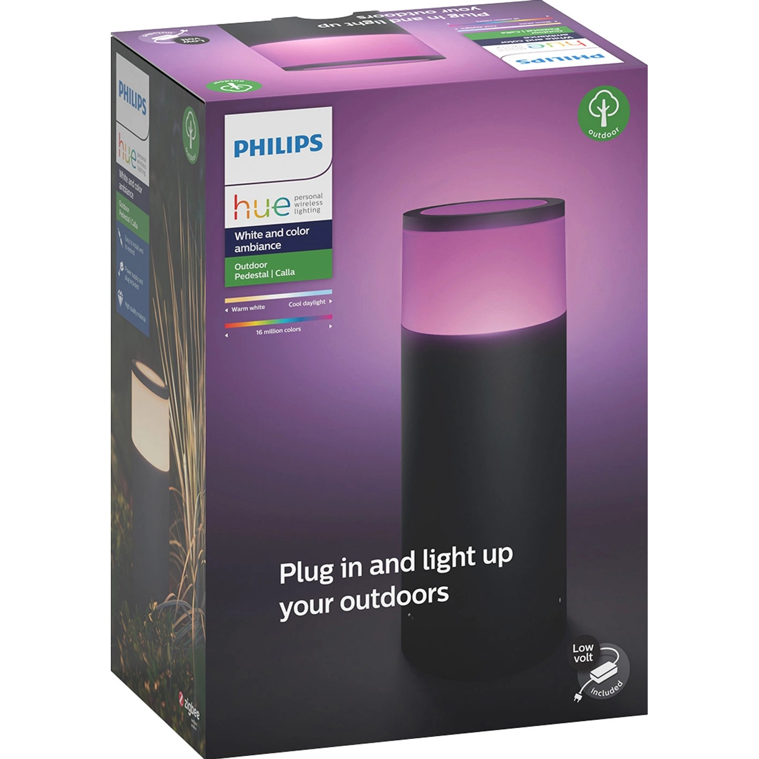 Philips Hue White & Color Ambiance LED Sockelleuchte Basis Set Calla