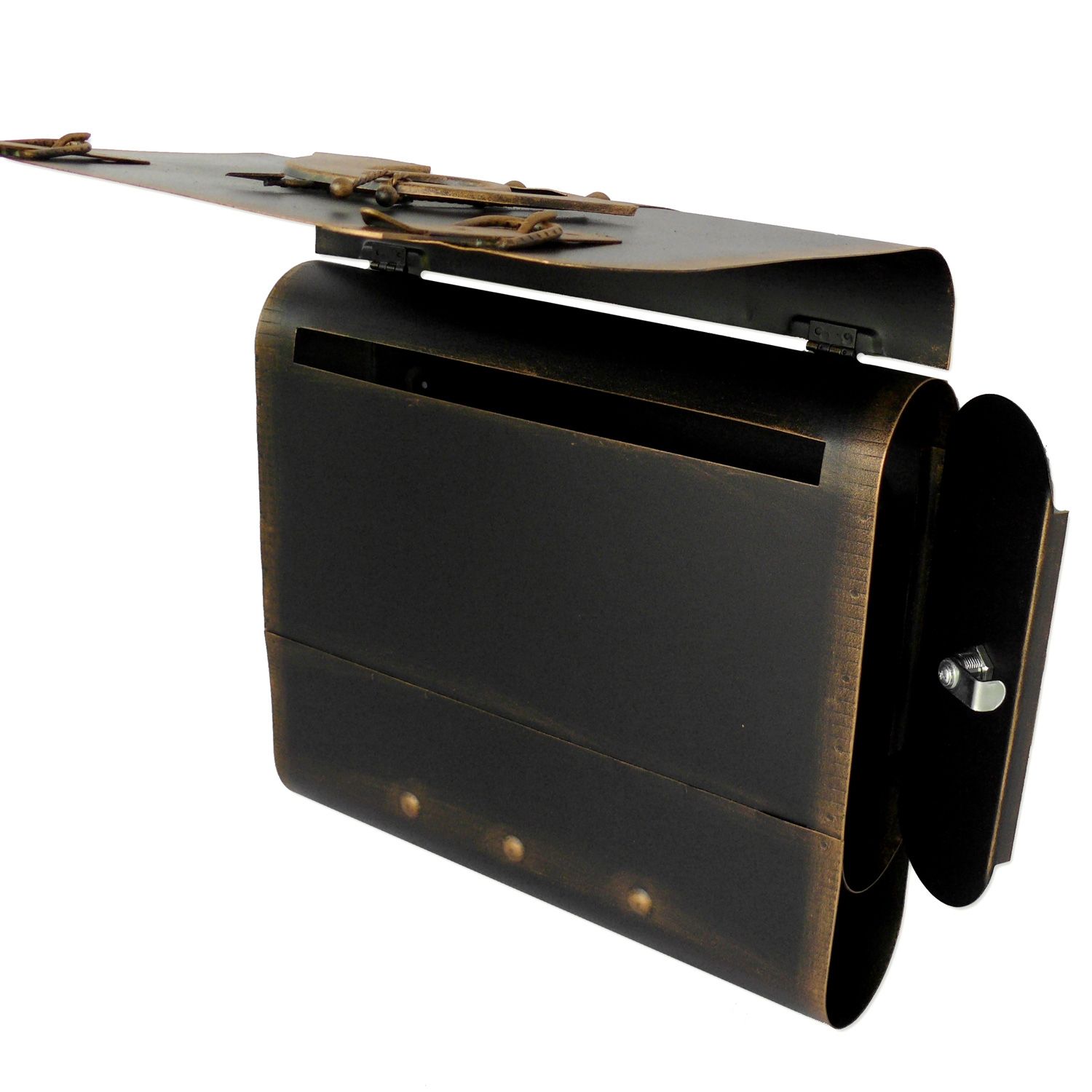 HMF Briefkasten Alter Schulranzen mit Posthorn