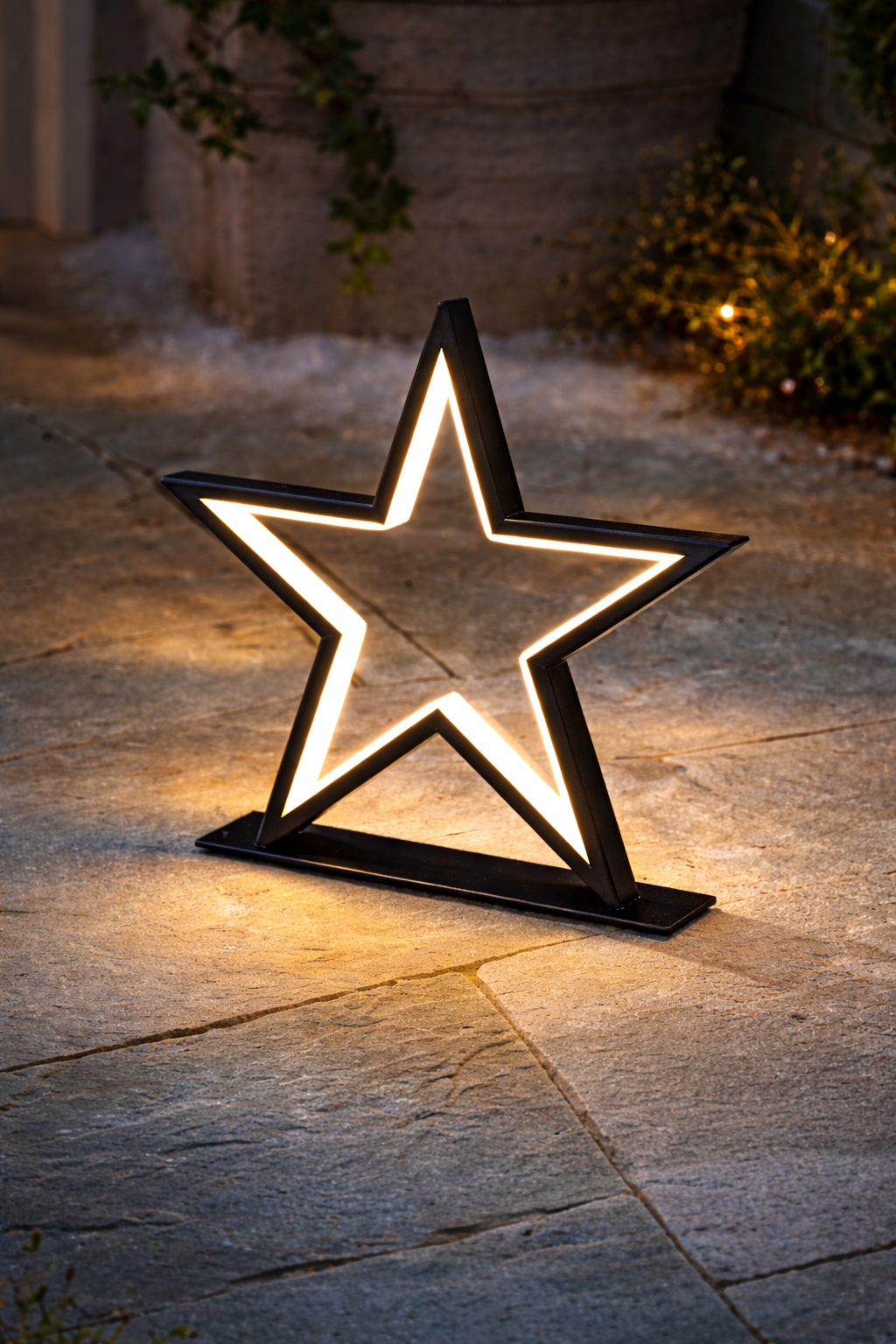 LED Metallstern klein Weihnachten Outdoor