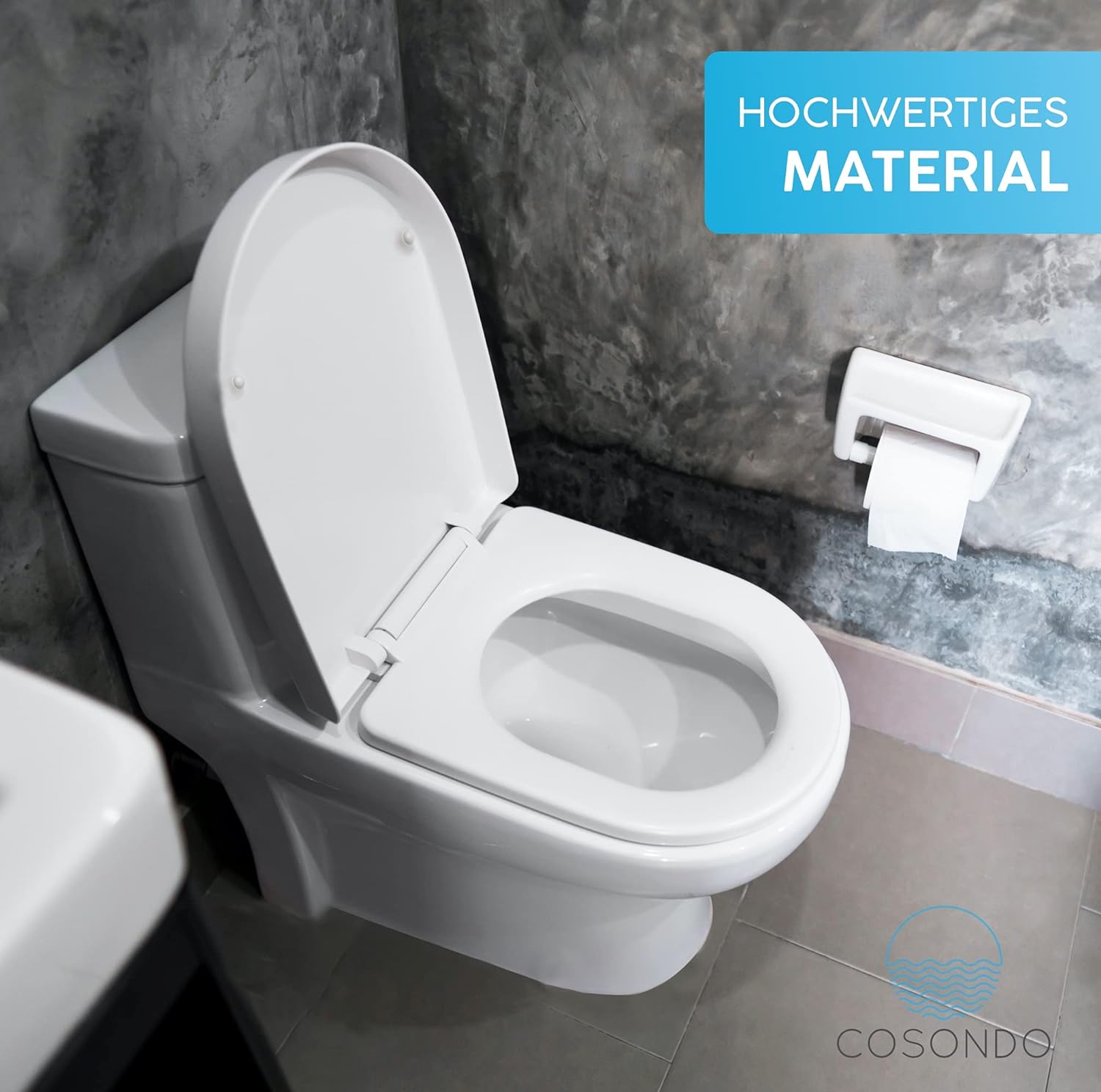 Cosondo Toilettensitz WC-Sitz D Form