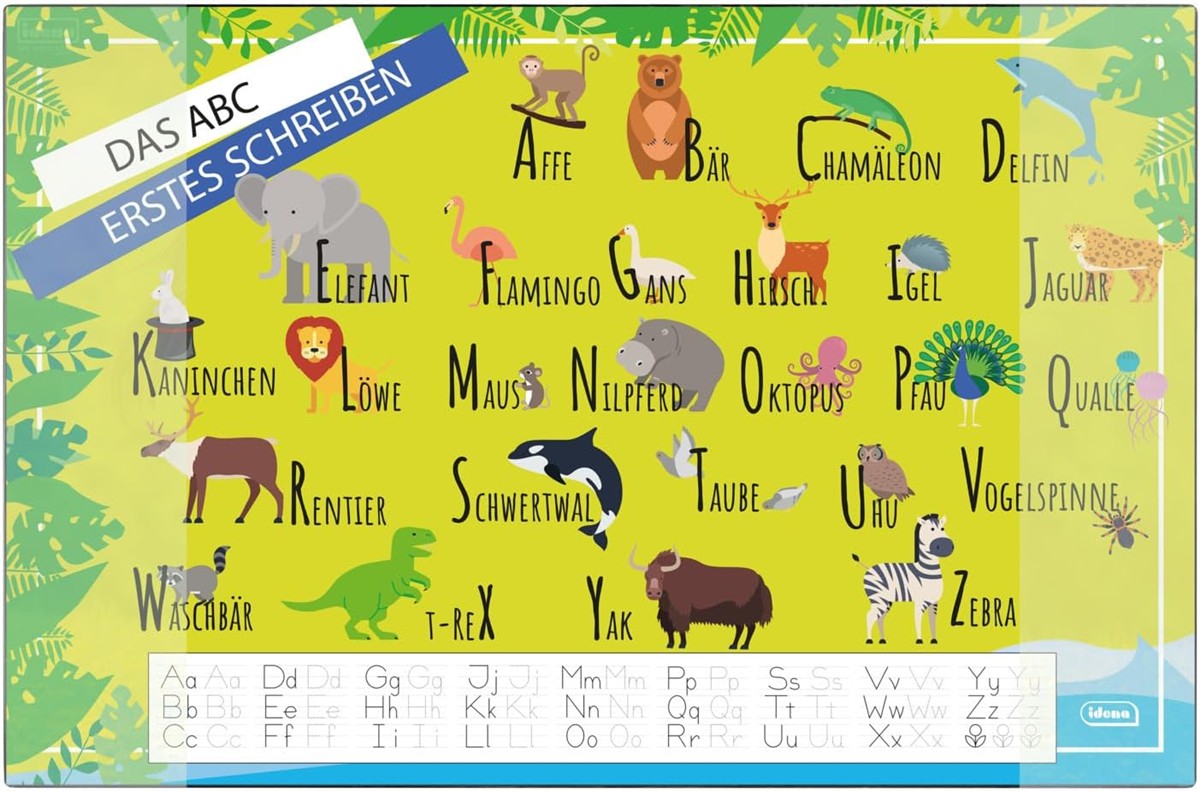 Alphabet, Kinderbuch, Lernposter, Tierwelt, Bildung