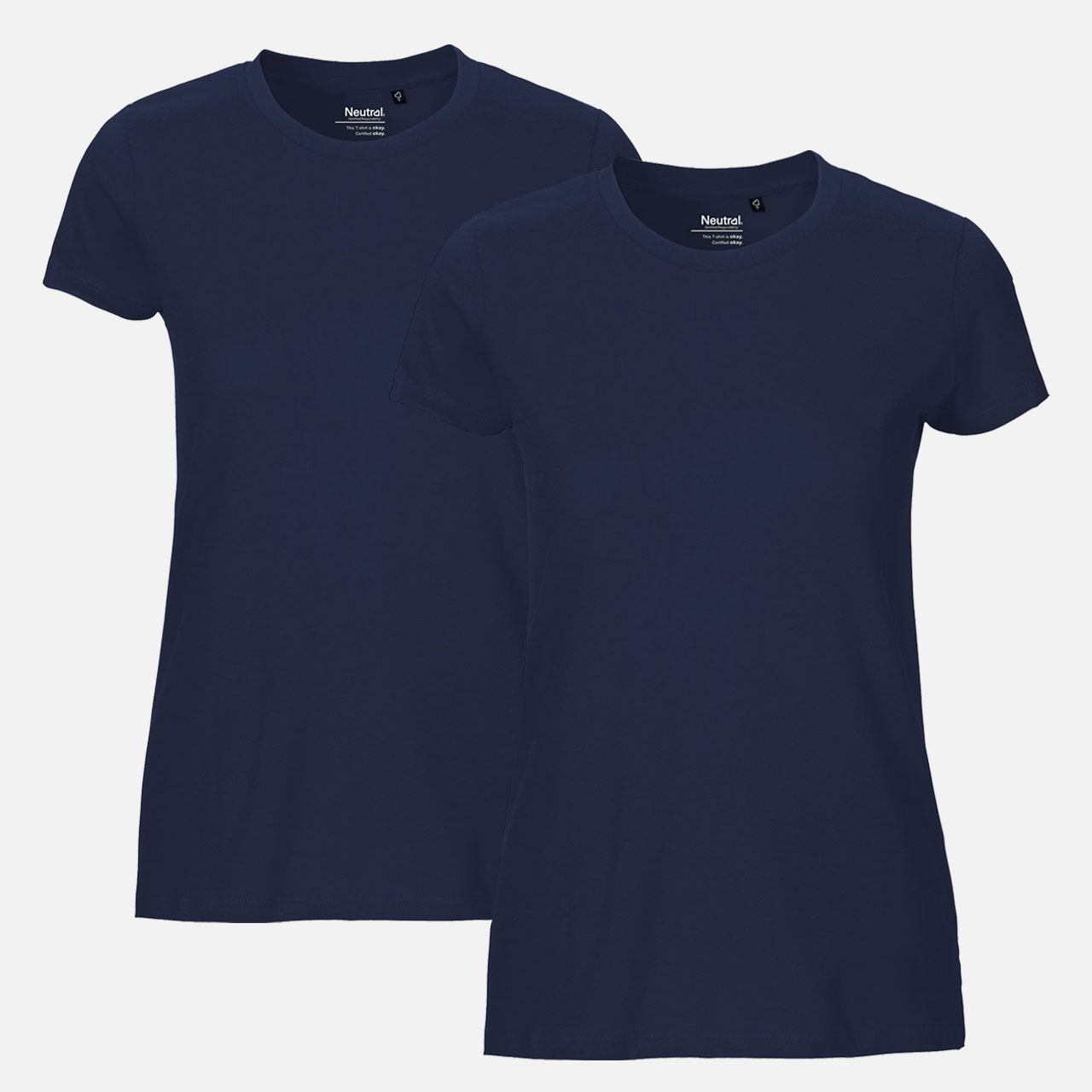 T-Shirt, Crewneck, Kurzarm, Navy, Unisex