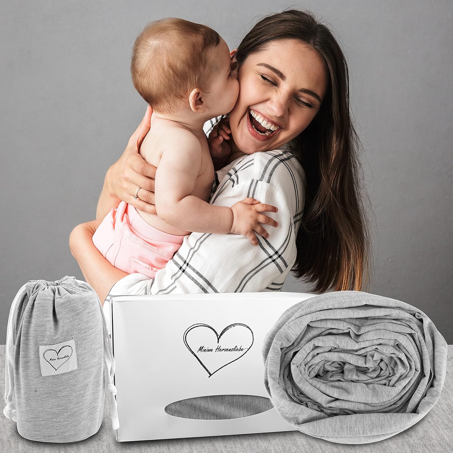 Miniwe Herzensliebe Babytragetuch Tragetuch Wickeltuch Babytrage