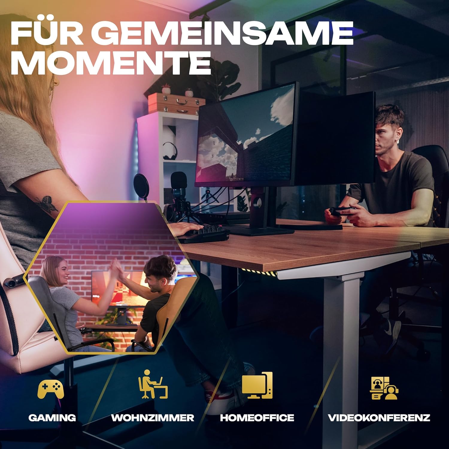 SITZGOLD S ONE Gaming Stuhl braun Schreibtischstuhl Bürostuhl #B20