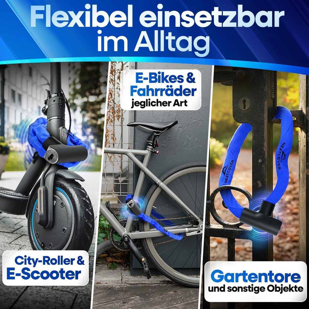 E-Bike, Fahrrad, Schloss, Gurt/Schlossring, Schlosskette