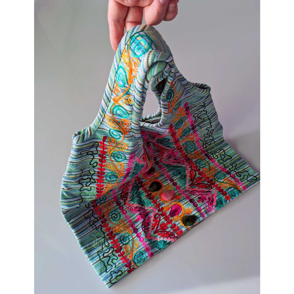 Bestickte Hippietasche 100 % Baumwolle, farbige Schulterbeutel und Umhängetaschen bunt Hobo Boho Eth