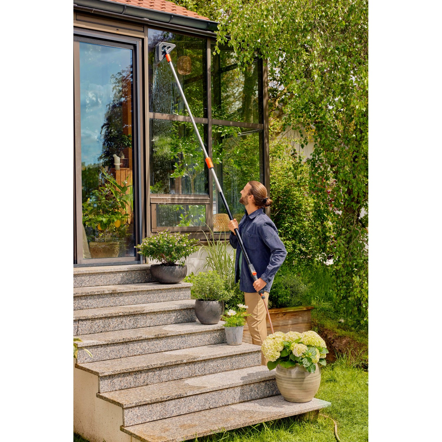 Gardena Cleansystem Teleskop Stiel M XL Anthrazit