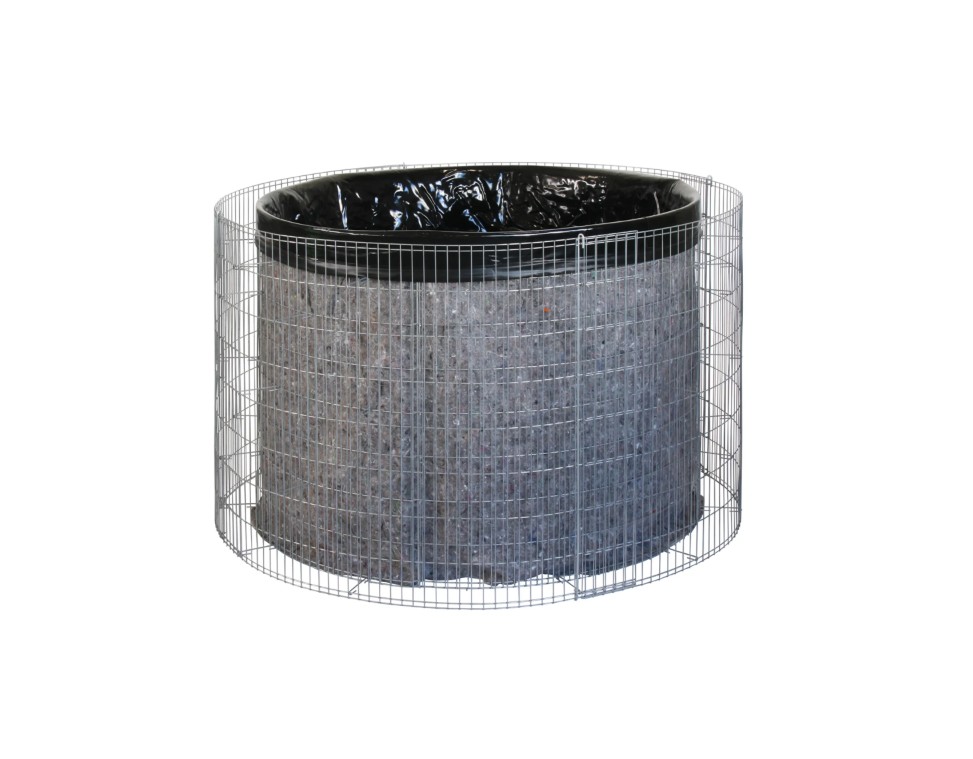 Gabionen Wasserfass 750 l Hochteich Regentonne Regenfass