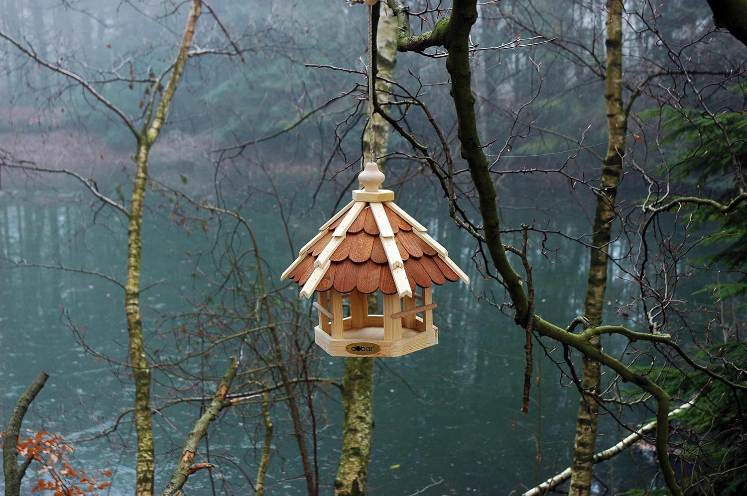 dobar Vogelhaus aus Holz Vogelhäuschen Vogel-Futterhaus