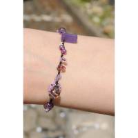 Dehnbares Perlenarmband GLAMOUR LILA