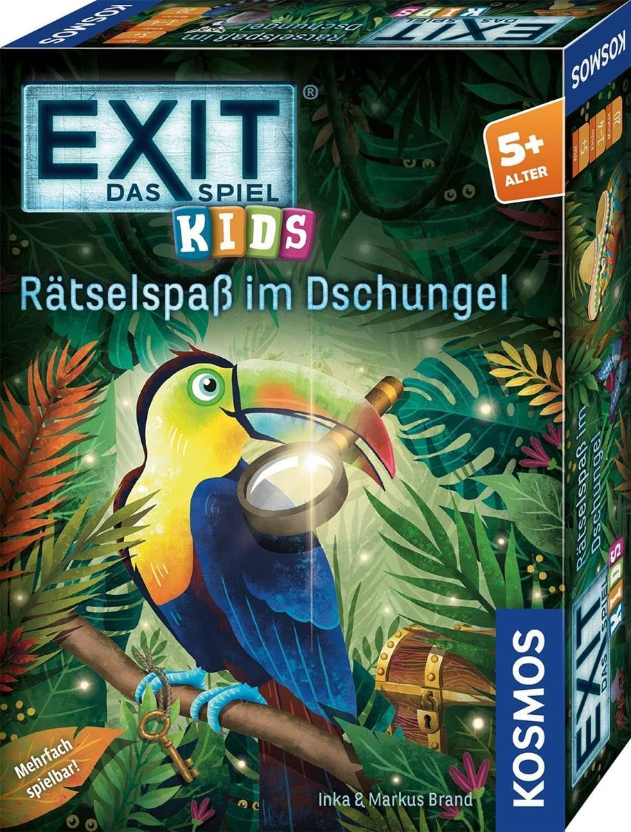KOSMOS 683375 EXIT Das Spiel Kids Rätselspaß im Dschungel Rätselspiel Escape Room EXIT-Game Kinderspiel Rätselspiel