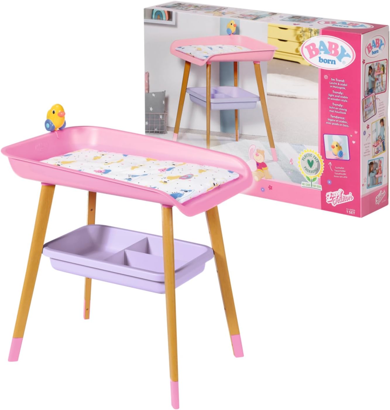 Zapf Creation 829998 BABY born Wickeltisch Puppenmöbel Puppenzubehör Spielzeug
