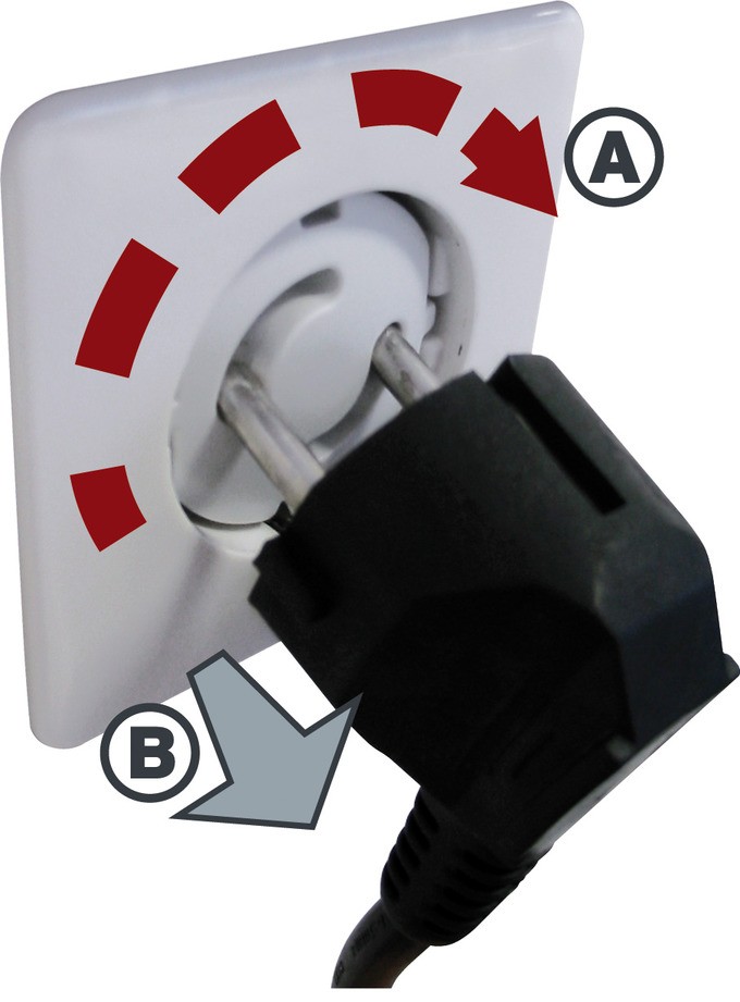 Steckdosenadapter, Akkord Netzteil, Schwarz, Schalter, Steckervorrichtung