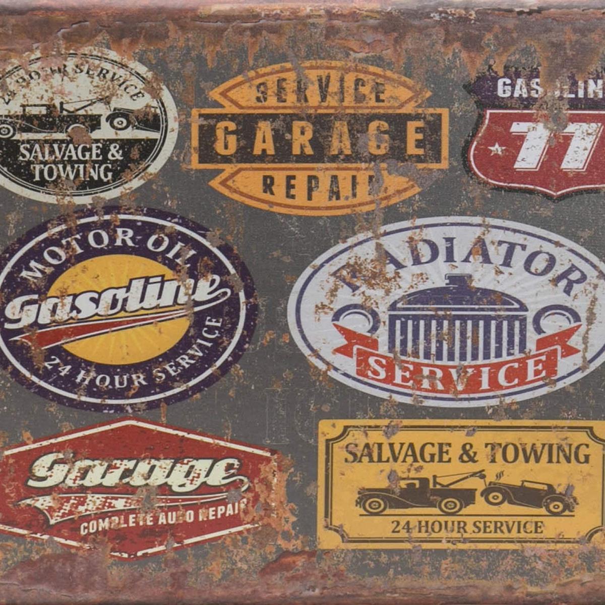 HMF 2er Schatztruhe Vintage Koffer aus Holz "Garage"