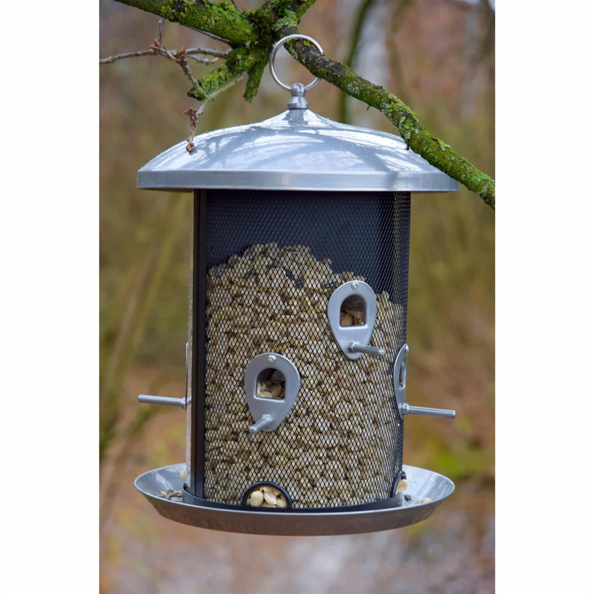 Vogelfutterhaus, Vogelhaus, Futterspender, Metall, Garten ACCESSOIRES