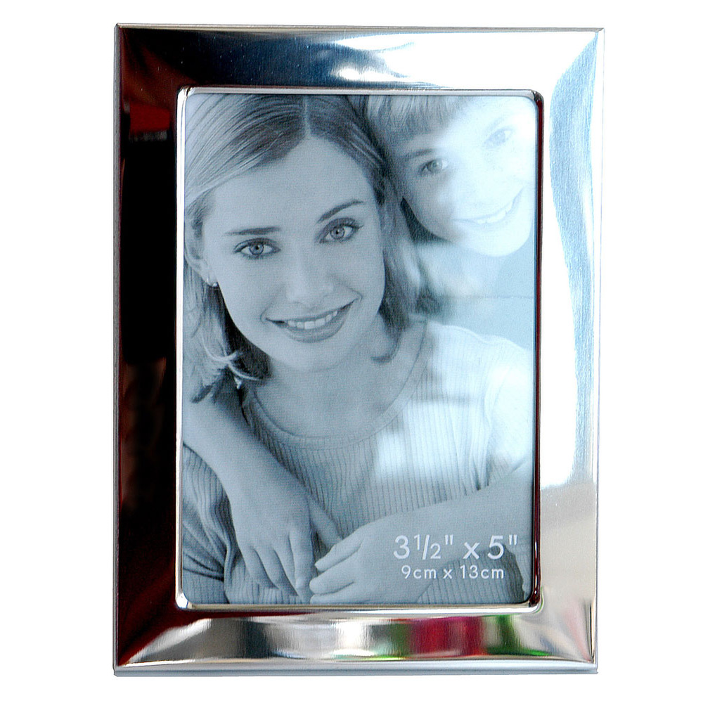 Edler Bilderrahmen Chrom Rand schmal 10 x 13 cm außen