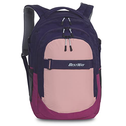 Fabrizio Bestway Evolution Air Schulrucksack Daypack Backpack Rucksack Schulranzen 40177, Farbe:Dunkelblau/Rosa