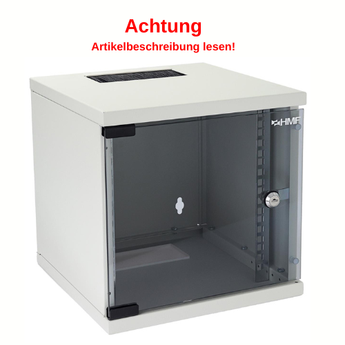 HMF Netzwerkschrank Serverschrank 10 Zoll 6 HE grau #2713