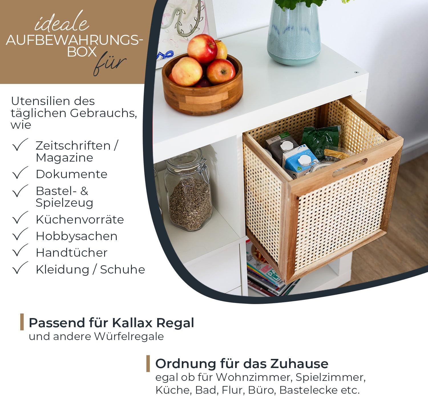 HMF Aufbewahrungskorb passend für Kallax
