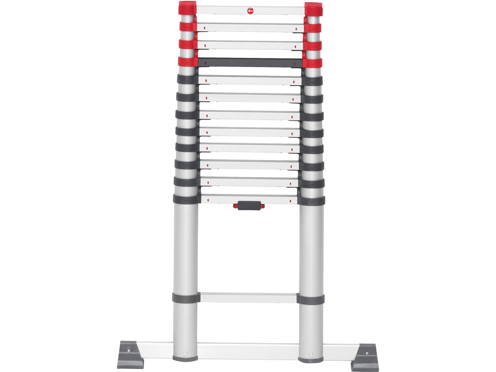 Hailo Sicherheits Teleskopleiter FlexLine 380 Aluminium 13 stufig bis 150 kg